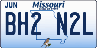 MO license plate BH2N2L