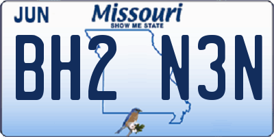 MO license plate BH2N3N