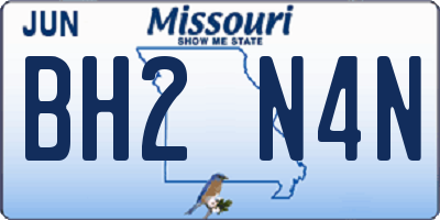 MO license plate BH2N4N