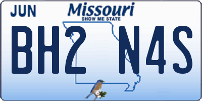MO license plate BH2N4S