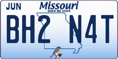 MO license plate BH2N4T