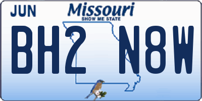 MO license plate BH2N8W