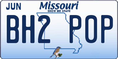 MO license plate BH2P0P