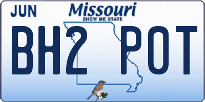 MO license plate BH2P0T