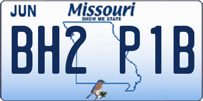 MO license plate BH2P1B