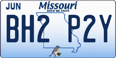 MO license plate BH2P2Y