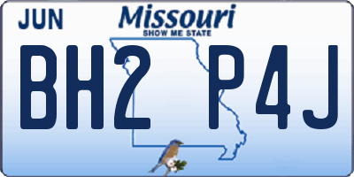 MO license plate BH2P4J