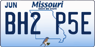 MO license plate BH2P5E