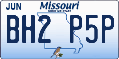 MO license plate BH2P5P