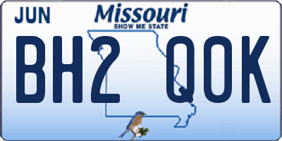MO license plate BH2Q0K