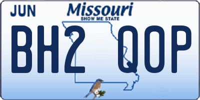 MO license plate BH2Q0P