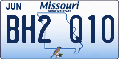 MO license plate BH2Q1O