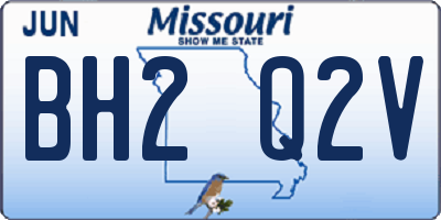 MO license plate BH2Q2V