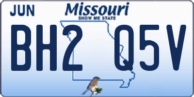 MO license plate BH2Q5V
