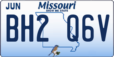 MO license plate BH2Q6V