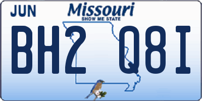 MO license plate BH2Q8I