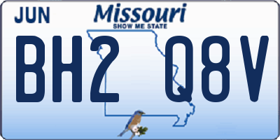 MO license plate BH2Q8V