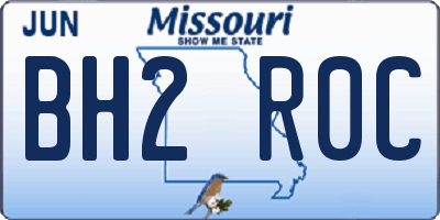 MO license plate BH2R0C
