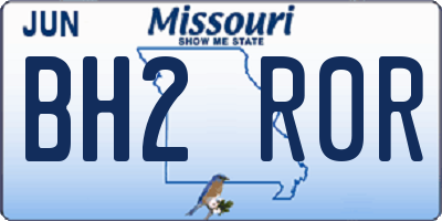 MO license plate BH2R0R