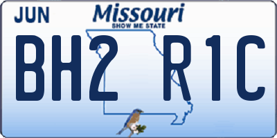 MO license plate BH2R1C
