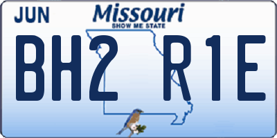 MO license plate BH2R1E