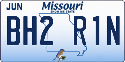 MO license plate BH2R1N