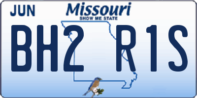 MO license plate BH2R1S