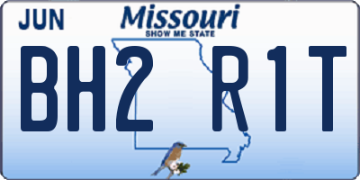 MO license plate BH2R1T
