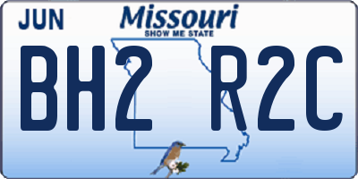 MO license plate BH2R2C