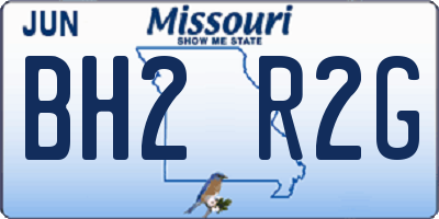 MO license plate BH2R2G