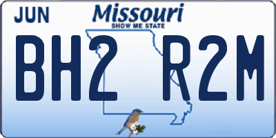 MO license plate BH2R2M