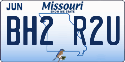 MO license plate BH2R2U