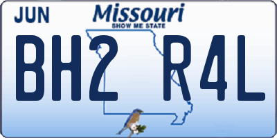 MO license plate BH2R4L