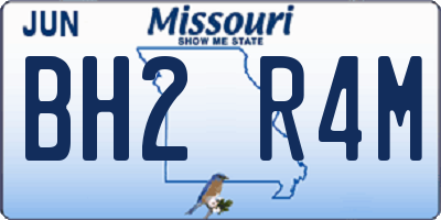 MO license plate BH2R4M