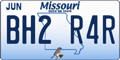MO license plate BH2R4R