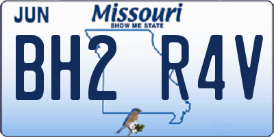 MO license plate BH2R4V
