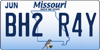 MO license plate BH2R4Y