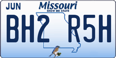 MO license plate BH2R5H