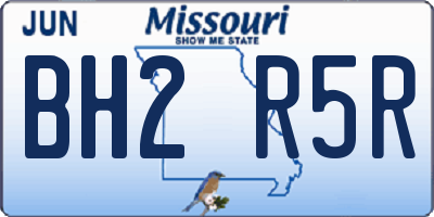 MO license plate BH2R5R