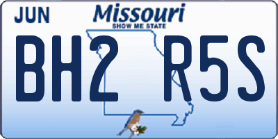 MO license plate BH2R5S