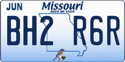 MO license plate BH2R6R