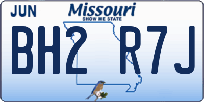 MO license plate BH2R7J