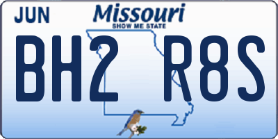 MO license plate BH2R8S