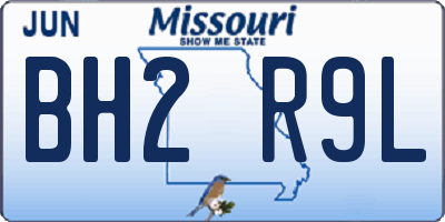 MO license plate BH2R9L
