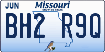 MO license plate BH2R9Q