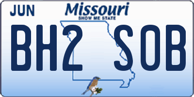MO license plate BH2S0B