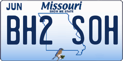 MO license plate BH2S0H