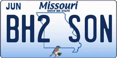 MO license plate BH2S0N