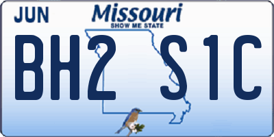 MO license plate BH2S1C