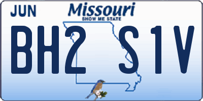 MO license plate BH2S1V
